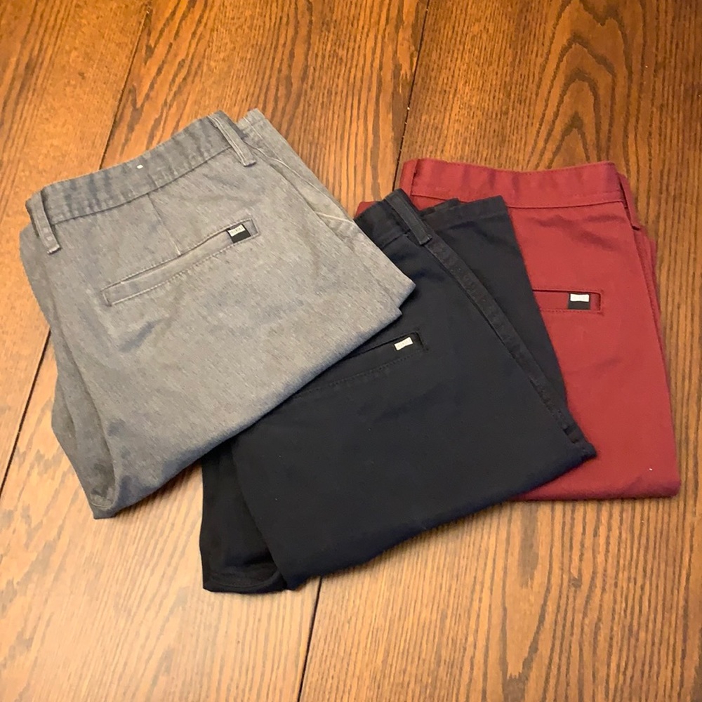 3 pairs of Chino style freeworld shorts
